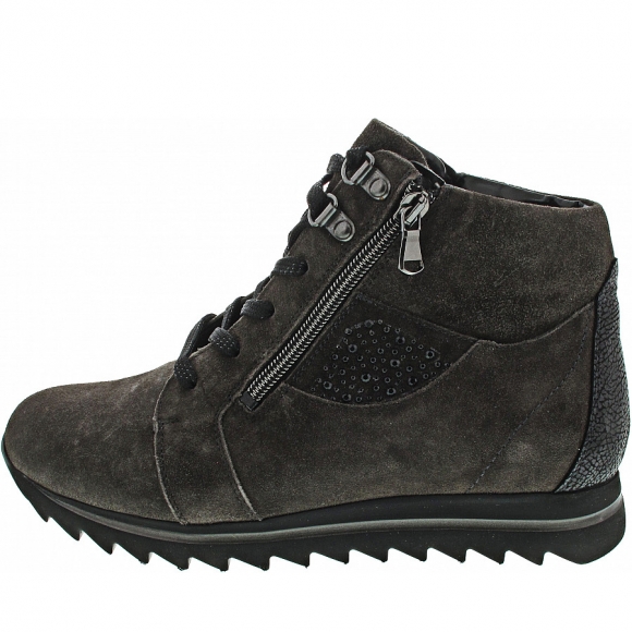 Waldläufer Haiba Schnürstiefelette in carbon asphalt
