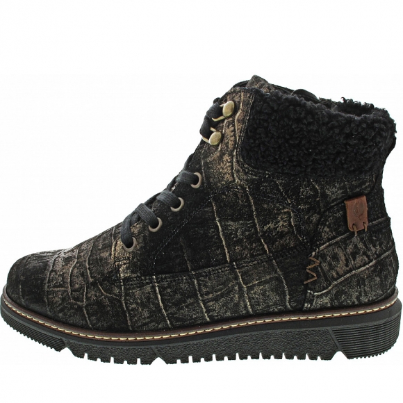 Waldläufer K-Gesa Schnürstiefel in nuba schwarz tabak