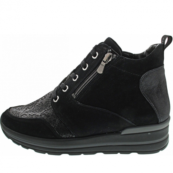 Waldläufer M-Sarah Schnürstiefel in schwarz