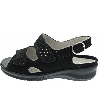 Waldläufer Merle Sandale in schwarz silber