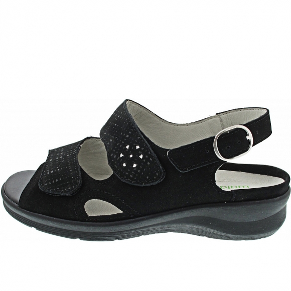 Waldläufer Merle Sandale in schwarz silber