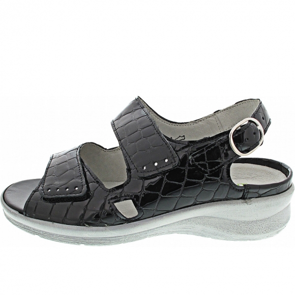 Waldläufer Merle Sandale in schwarz silber