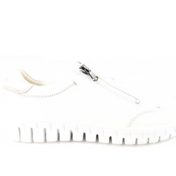 Waldläufer H-Baldo HIRSCH weiss ZIP Sneaker low in WEISS HELLGRAU