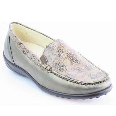 Waldläufer Memph./Point stone Slipper in stone/taupe