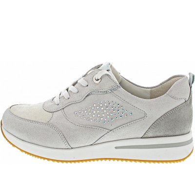 Waldläufer H-Agnes sportlicher Schnürer in latte silber weiss