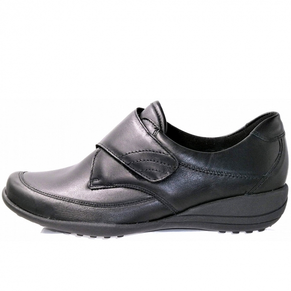 Waldläufer Katja-Soft schwarz Klettschuh in schwarz