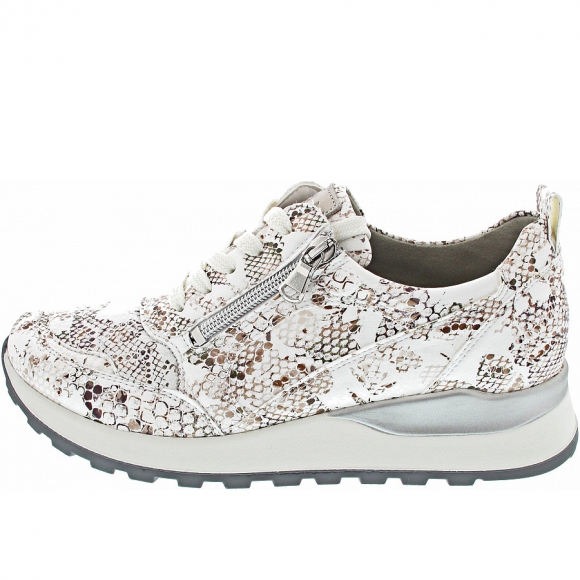 Waldläufer Hiroko sportlicher Schnürer in beige stein