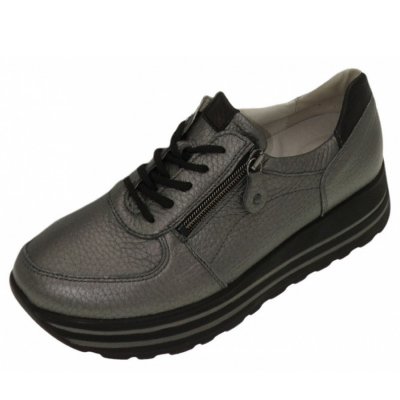 Waldläufer 2X HIRSCH Sneaker in ASPHALT SCHWARZ