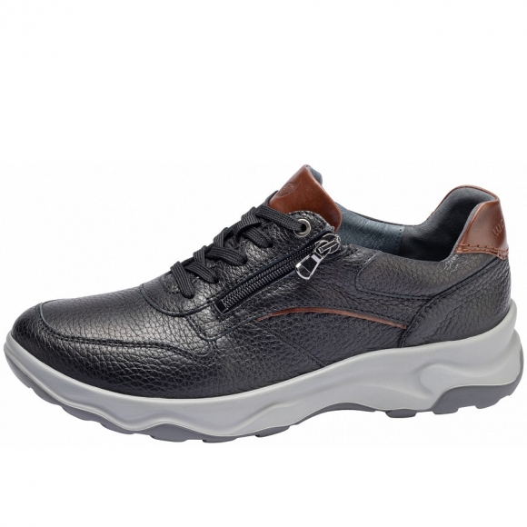 Waldläufer H- MAX 18 Schnürer in schwarz cognac