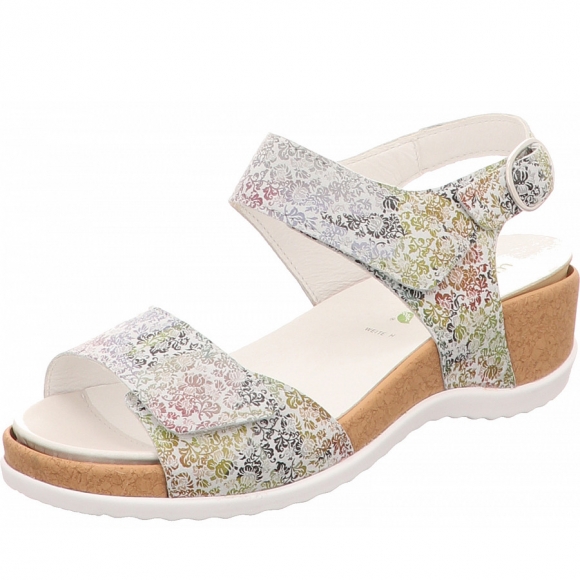Waldläufer hilda Sandalette in weiß kombi.