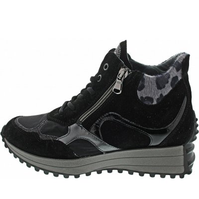 Waldläufer H-Pinky Schnürstiefel in schwarz asphalt