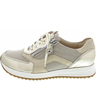 Waldläufer H-Vicky sportlicher Schnürer in gold beige creme