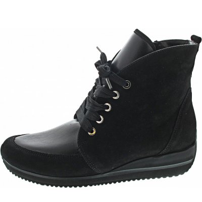 Waldläufer Himona-Soft Schnürstiefel in schwarz