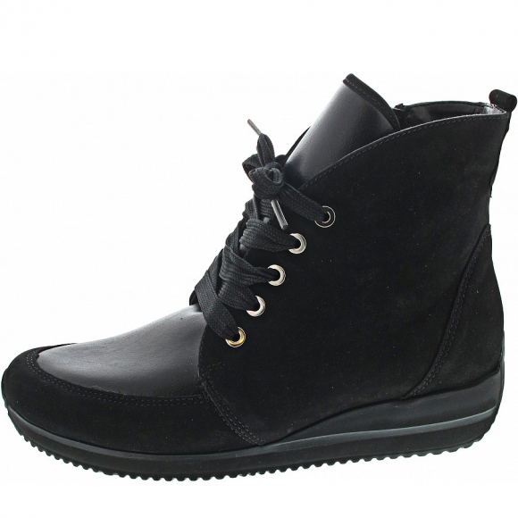 Waldläufer Himona-Soft Schnürstiefel in schwarz