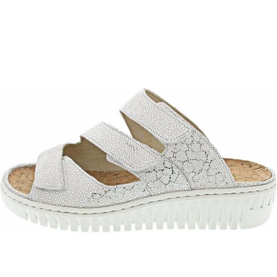 Waldläufer H-Willow Pantolette in Dots weiss