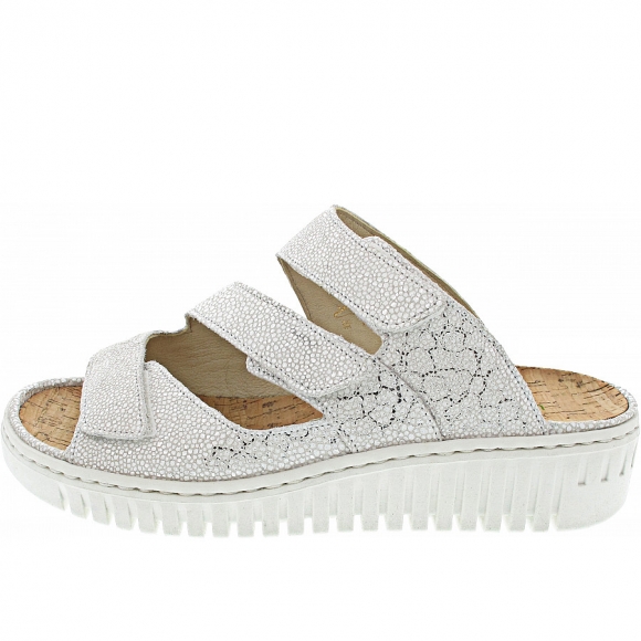 Waldläufer H-Willow Pantolette in Dots weiss