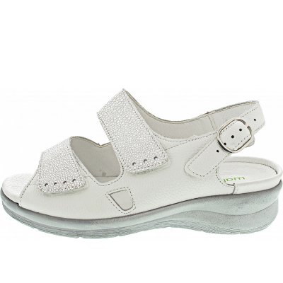 Waldläufer Merle Sandale in weiss silber