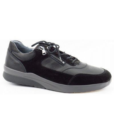 Waldläufer K-Fabian Reißverschluss Sneaker in schwarz