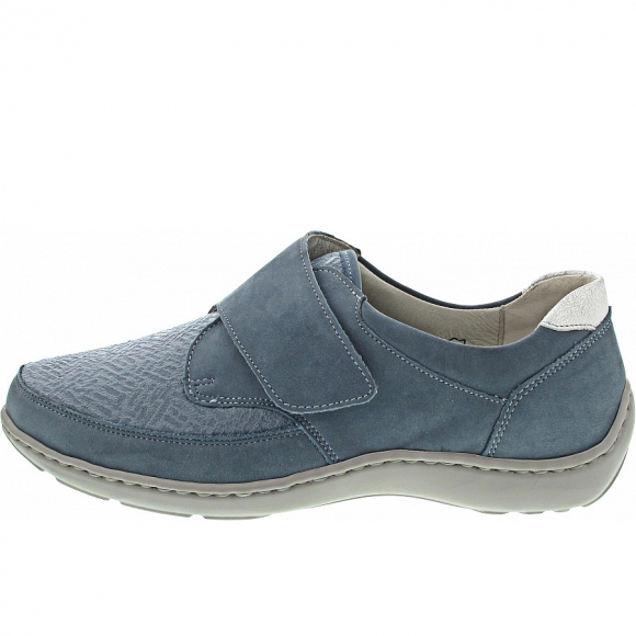 Waldläufer Henni Klettschuh in denim denim silber