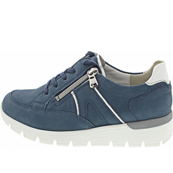Waldläufer K-Ramona sportlicher Schnürer in denim weiss denim