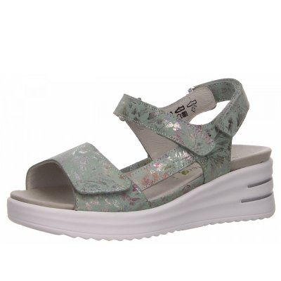 Waldläufer h-dina Sandalette in grün kombi.
