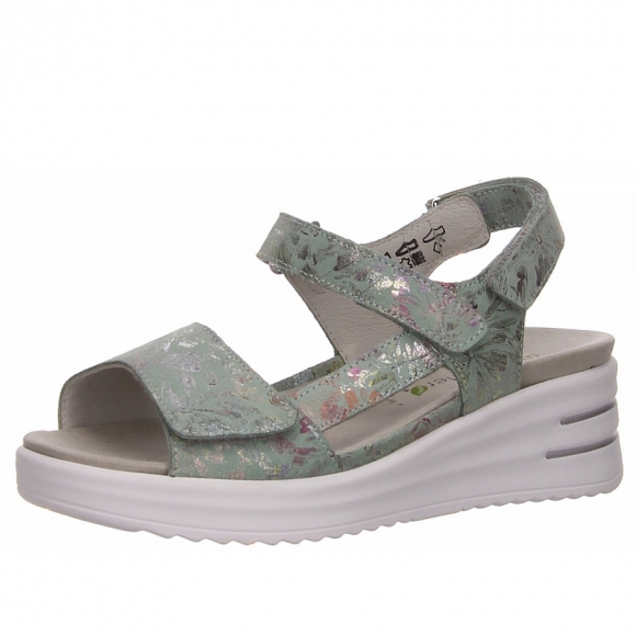 Waldläufer h-dina Sandalette in grün kombi.