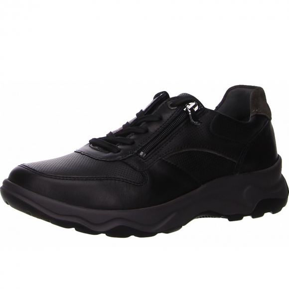 Waldläufer h-max Schnürschuhe in schwarz