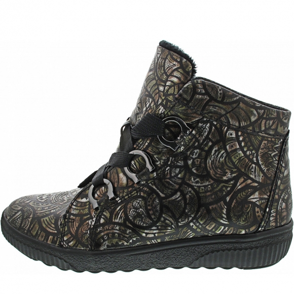 Waldläufer H-Steffi Schnürstiefel in schwarz
