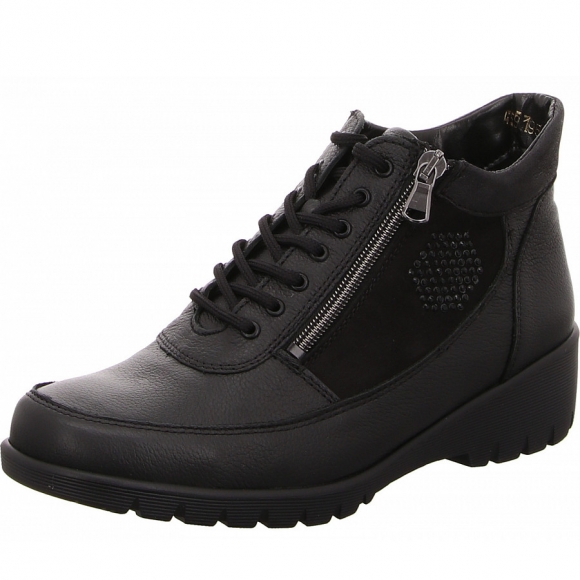 Waldläufer kamela Stiefelette in schwarz