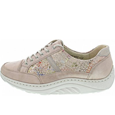 Waldläufer Helli sportlicher Schnürer in apricot rosa stein