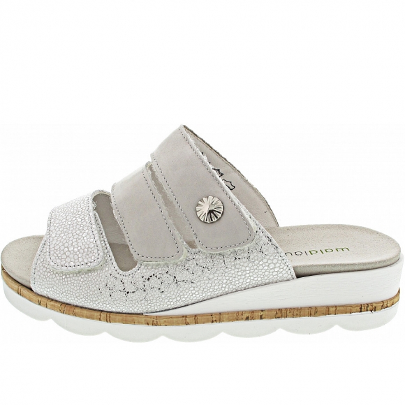 Waldläufer K-Nelly Pantolette in weiss cement