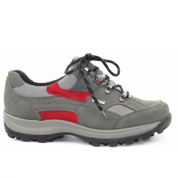 Waldläufer Holly TEX Wanderschuh in BASALT CHERRY SILBER
