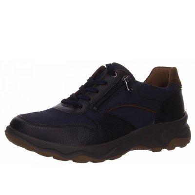 Waldläufer Schnürschuhe in blau kombi.