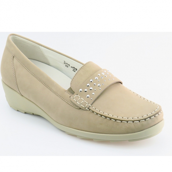 Waldläufer Nubuk Soft corda Slipper in corda