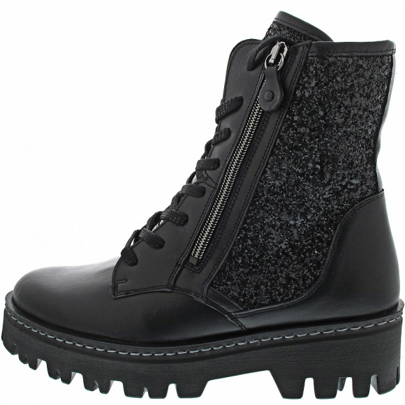 Waldläufer H-London Schnürstiefel in schwarz