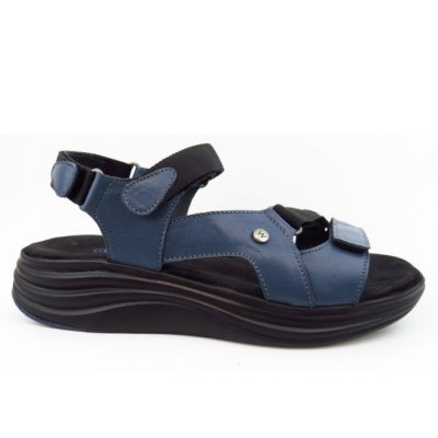 Wolky Cirro Savana Lth jeans Sandale in jeans