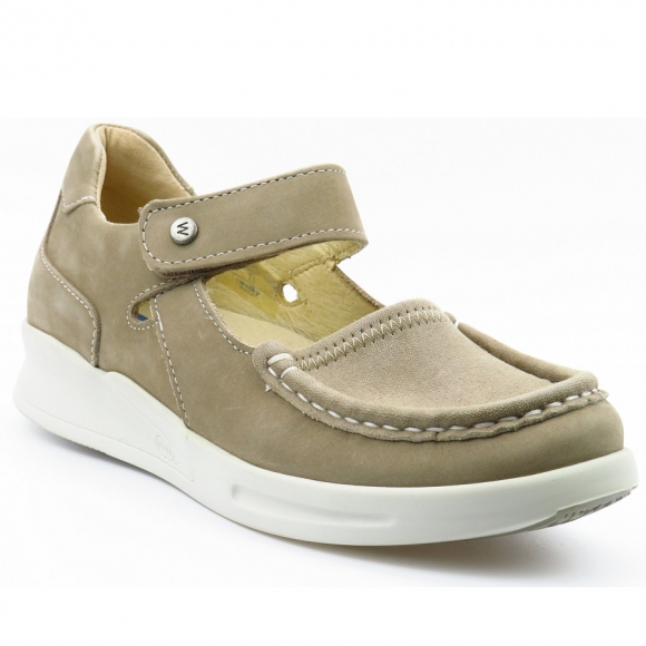 Wolky Two Stretch Nubuk Sandale in beige
