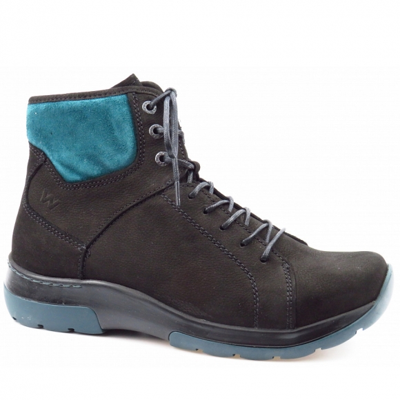 Wolky Ambient Antique Stiefelette in black petrol
