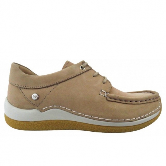 Wolky Celebration Nubuk safari sportlicher Schnürer in beige