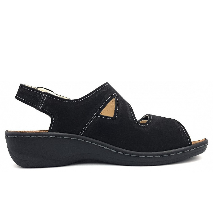 Belvida Sandale in black leaf black