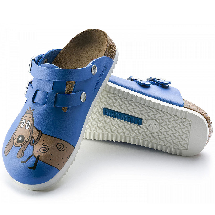Birkenstock Kay SL Pantolette in Dog Blue Background