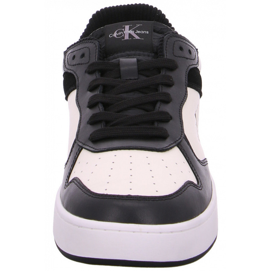 Calvin Klein Basket Cupsole Sneaker in 00W black creamy white