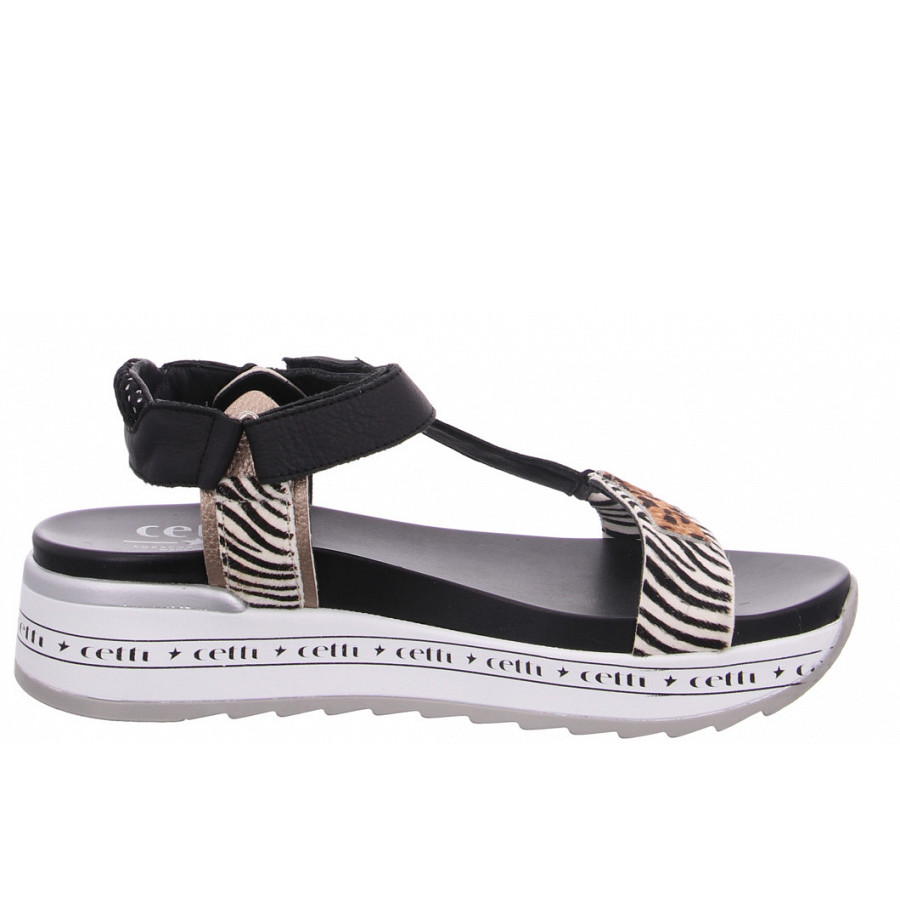 Cetti Sandalette in zebra leo multi