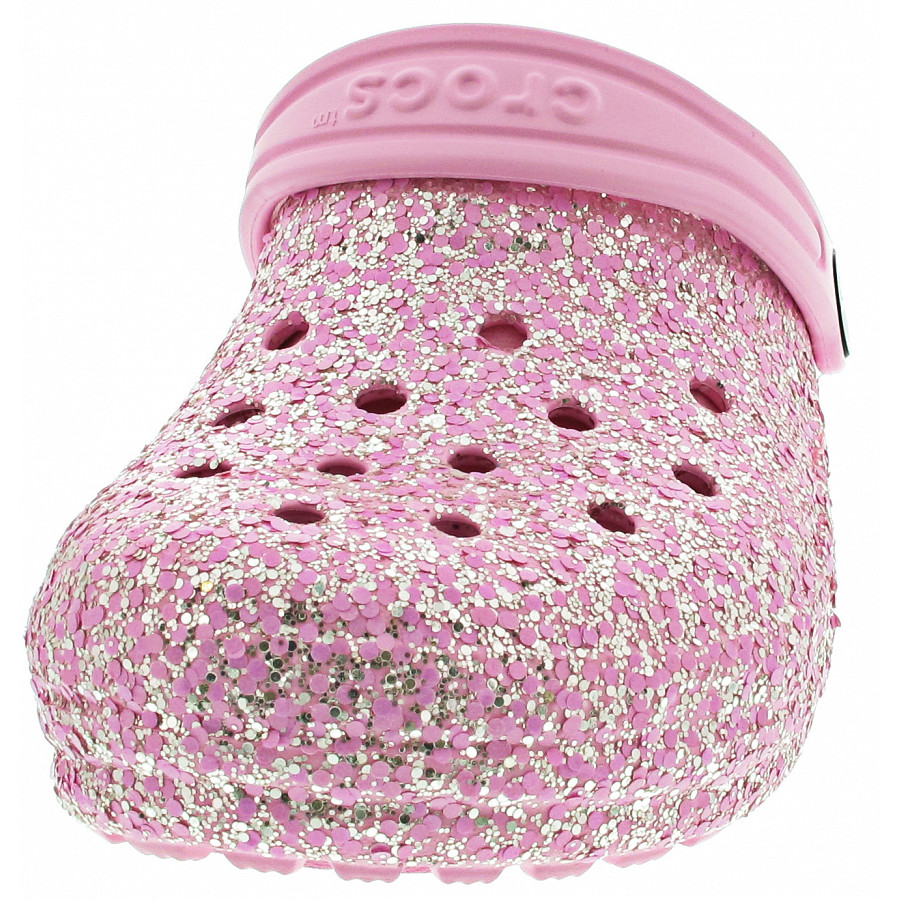 Crocs Classic Lined GlitterClog Clogs in flamingo