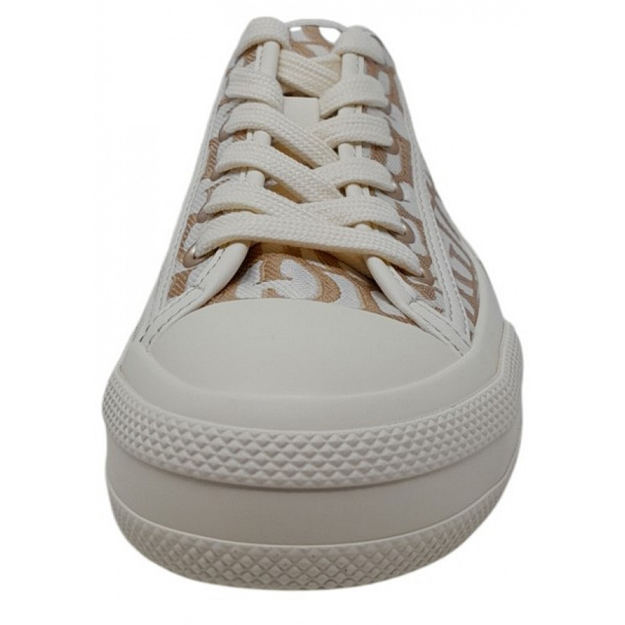 Guess Carey Leinenschuh in gold logo