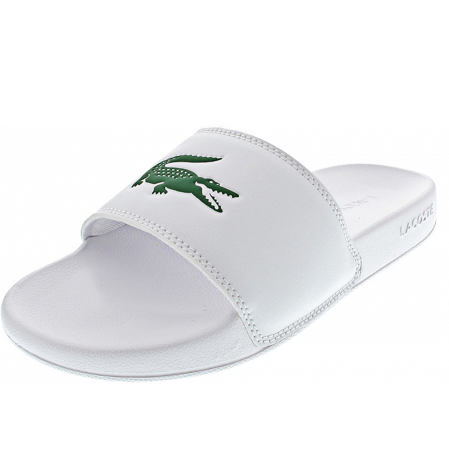 Lacoste Serve Slide 0.0 Pantolette in wht-grn