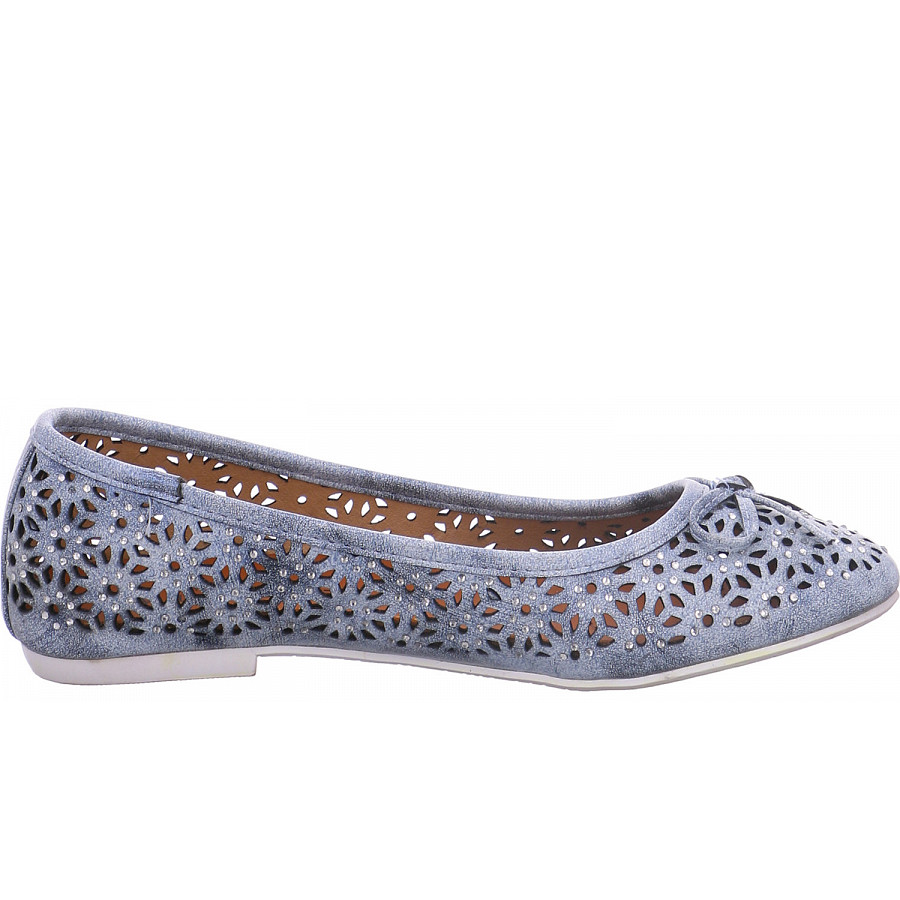 laufsteg münchen Ballerinas in blau