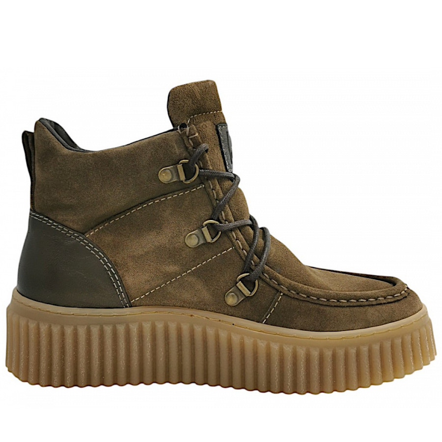 Marc O'Polo Lace up Bootie Schnürstiefel in 718- Dark Taupe