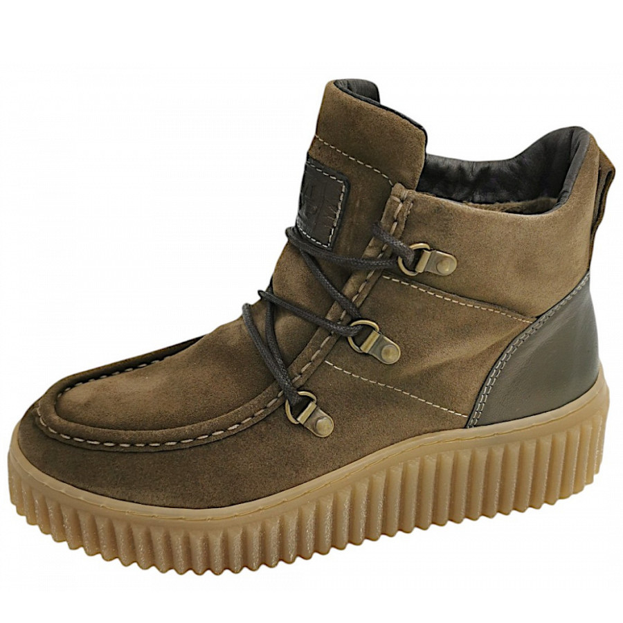 Marc O'Polo Lace up Bootie Schnürstiefel in 718- Dark Taupe
