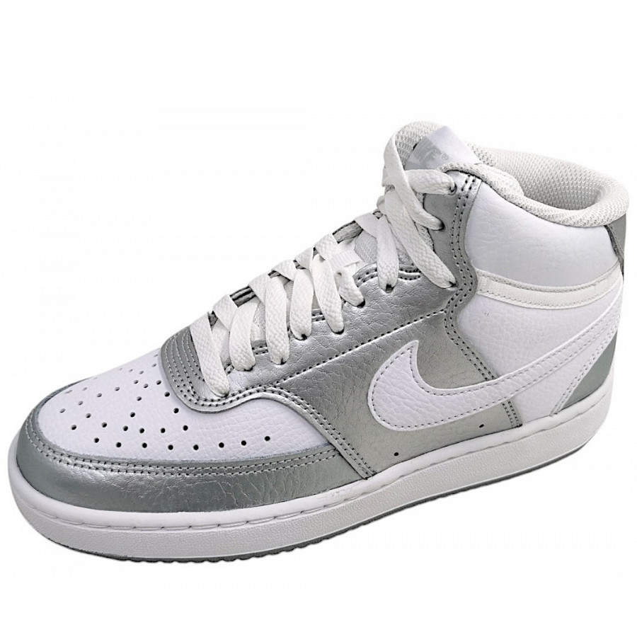 Nike Court Vision MID Stiefel in 108 white silver